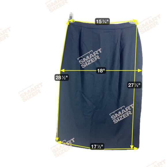 Talbots Womens 100% Wool Black Midi Skirt Pleated Straight Preppy Size 6 Vintage - Picture 4 of 5